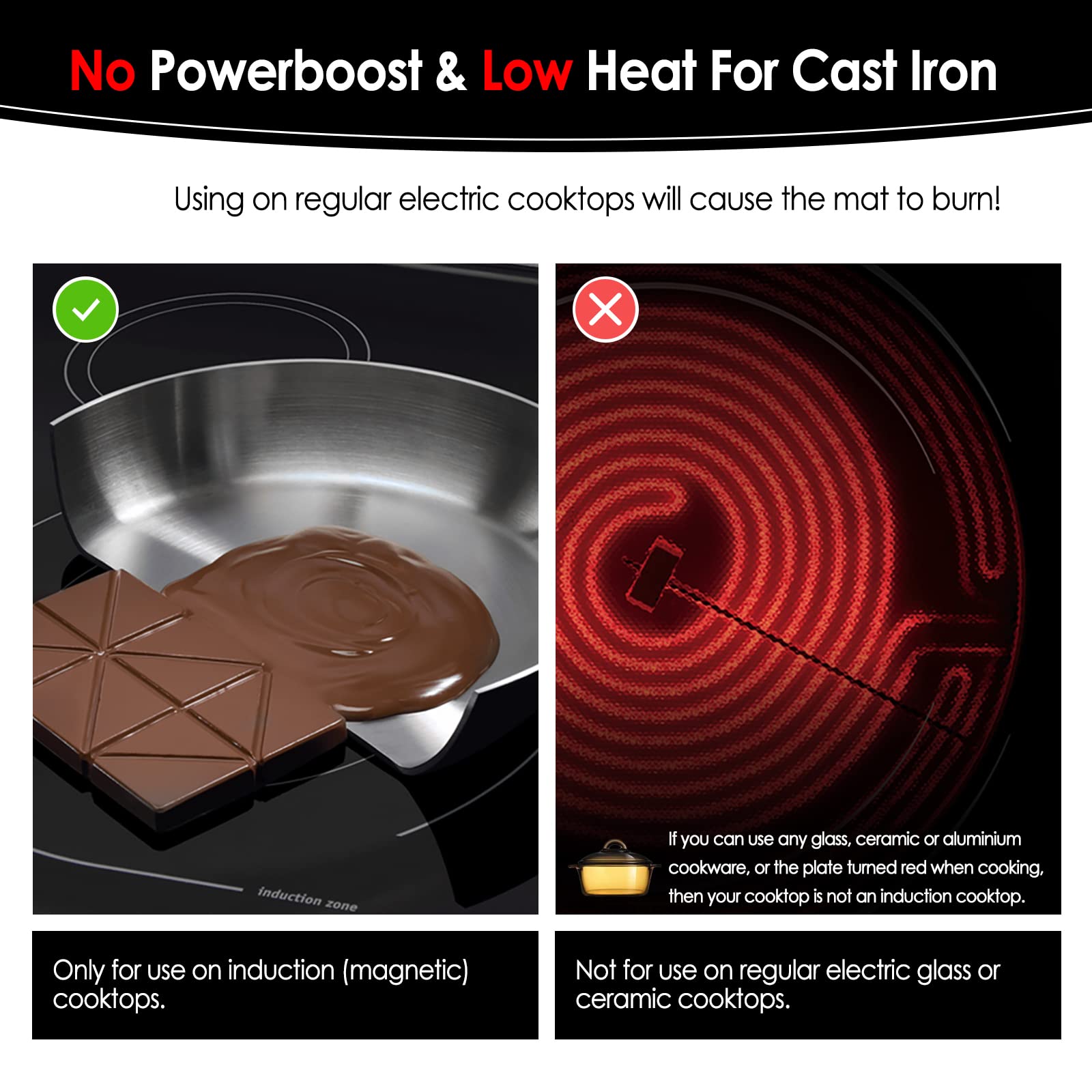 Magnetic Induction Cooktop Protector Mat - 21.2x35.4 Inch Black Stove Burner Cover for Glass & Electric Stoves - Anti-Scratch, Heat-Resistant Kitchen Accessory by KitchenRaku - Perfect for Cooking, Baking & Protecting Your Stovetop