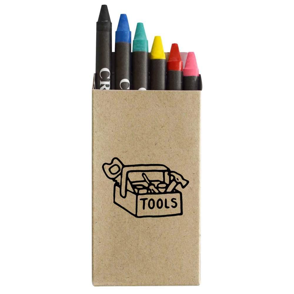 Azeeda 24-Piece Colored Crayon Set with Storage Tool Box - Non-Toxic Art Supplies for Kids, School & Home Drawing | Perfect for Classroom, Birthday Gifts & DIY Crafts (CY00005456)