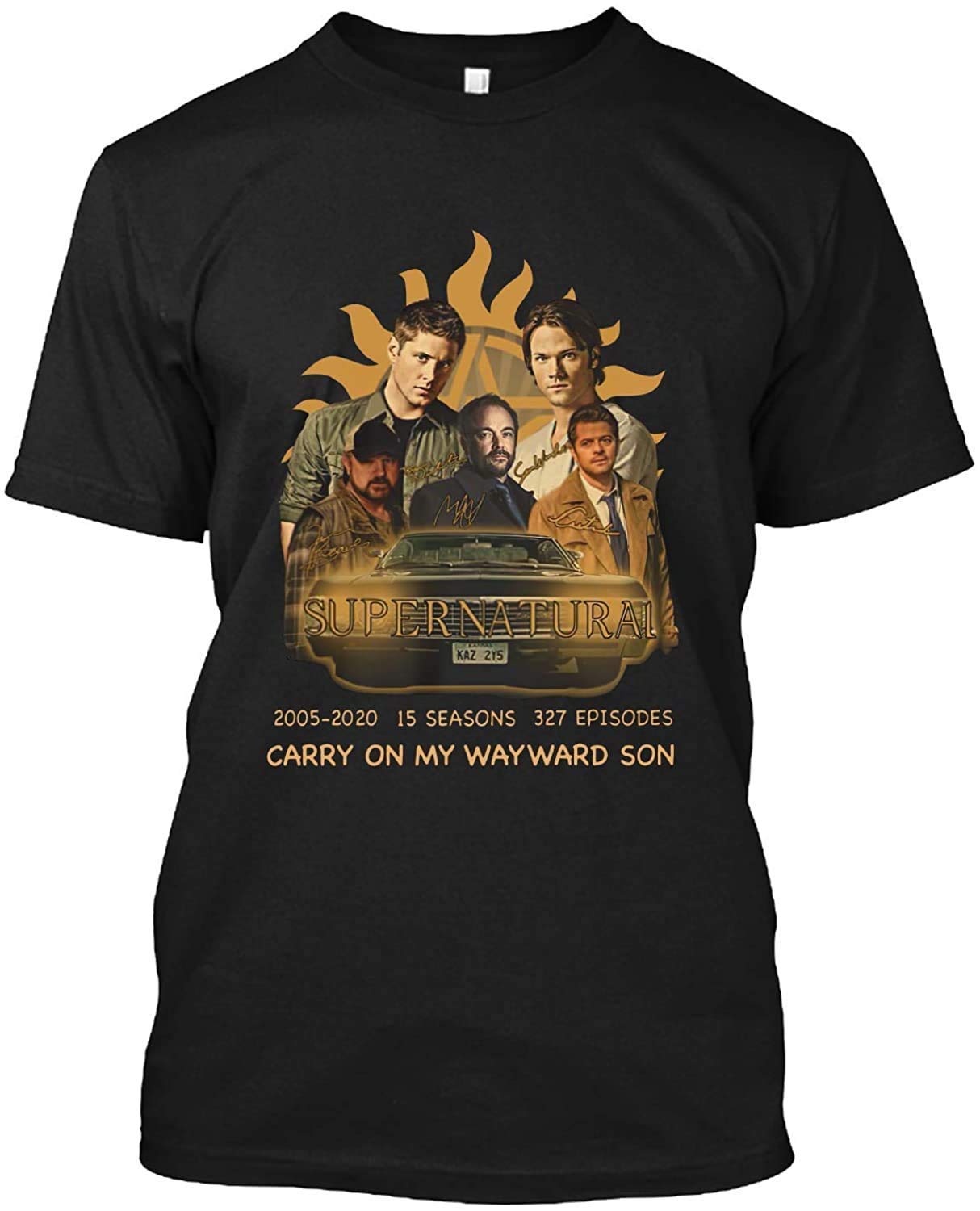 Supernatural Carry On My Wayward Son Color Changing Graphic T-Shirt - Men's & Women's TV Show Merchandise - Perfect for Fan Gifts, Cosplay, and Casual Wear