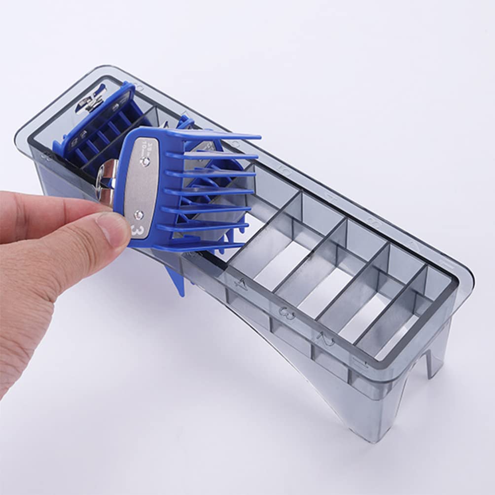 FRCOLOR Plastic Comb Storage Box & Clipper Guard Organizer - Professional Barber Case for Hair Cutting Tools & Accessories - Perfect for Salon, Home, and Travel Use