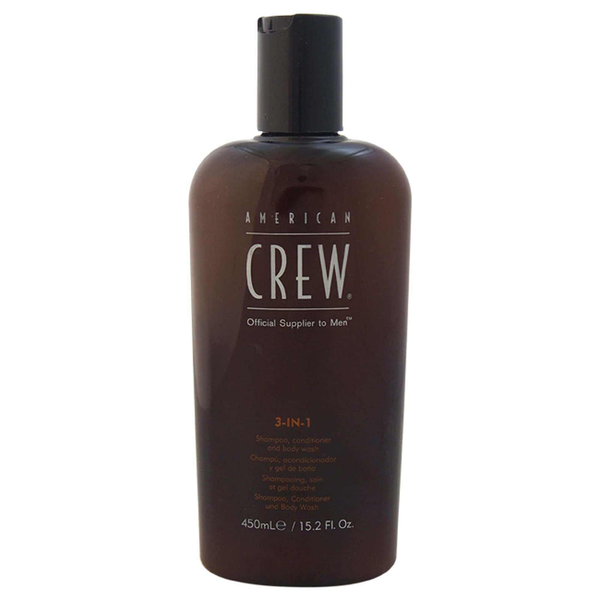 American Crew 3-in-1 Shampoo, Conditioner & Body Wash for Men - 15.2 oz | Daily Hair & Body Cleanser for Busy Lifestyles