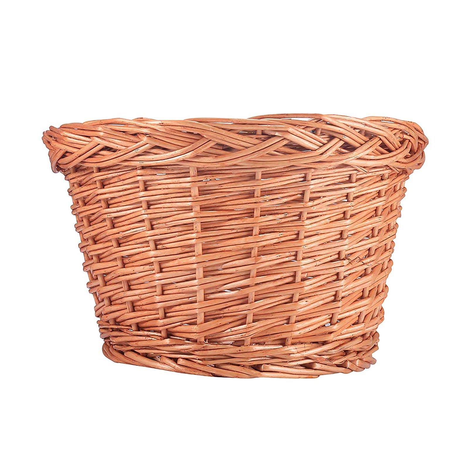 Eco-Friendly Wicker D-Shaped Bicycle Basket - Portable Front Bike Basket for Shopping, Groceries & Vegetables | Perfect for Mountain Bikes, Commuting & Farmers Market Trips