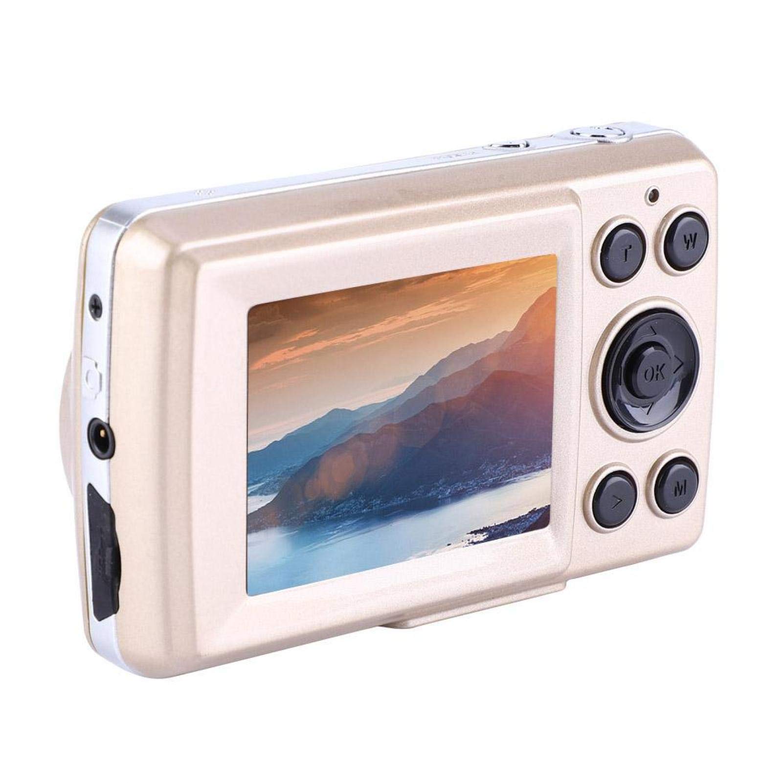 Qinlorgo 16X Zoom HD Video Camera - Lightweight Portable Mini Camcorder with Easy Installation for Home, Travel & Vlogging (Golden) | Perfect for Family Events, YouTube Videos & Outdoor Adventures