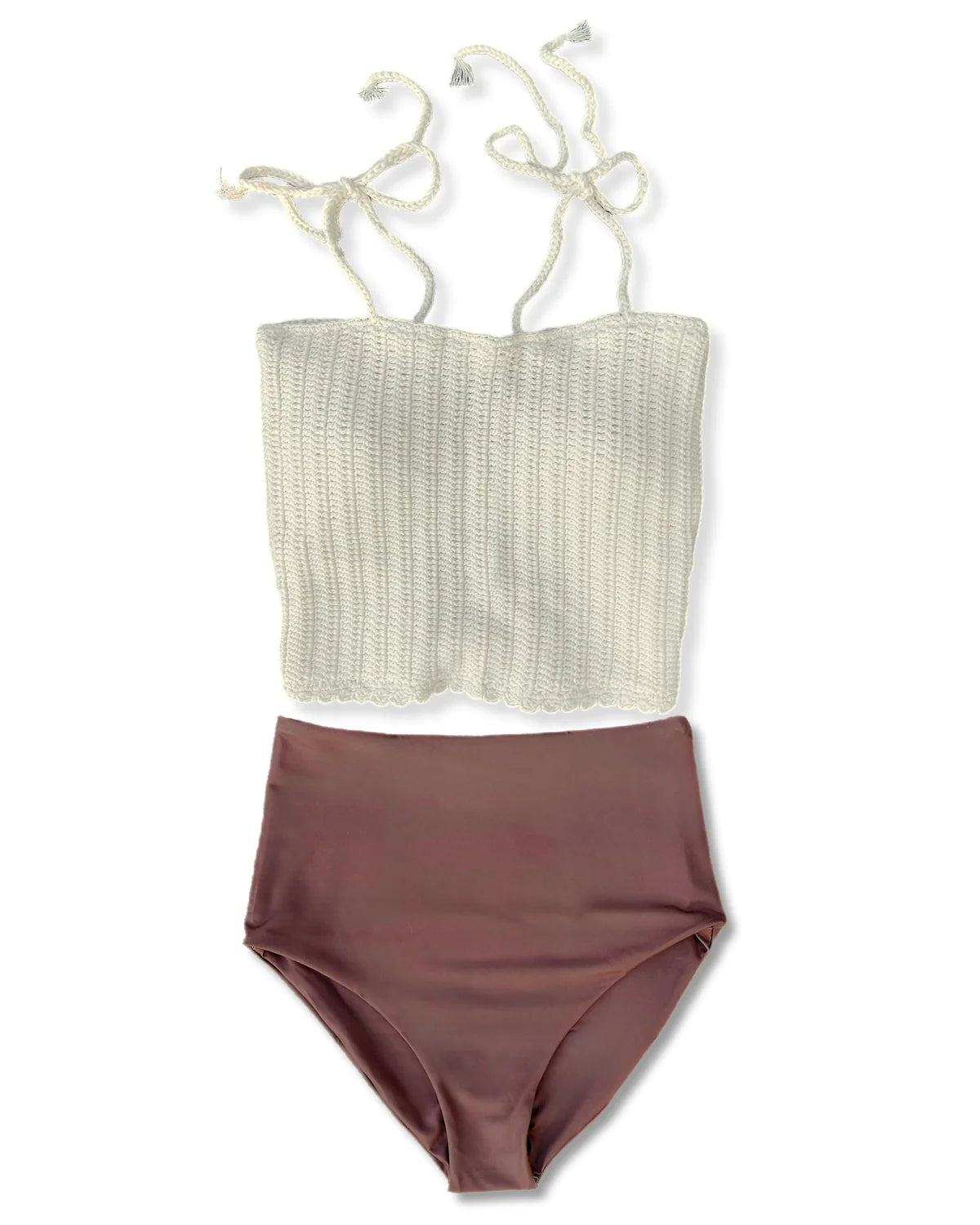 Stylish Tween Sienna Crochet Tankini Swimsuit for Girls - Perfect for Beach Vacations, Pool Parties & Summer Fun
