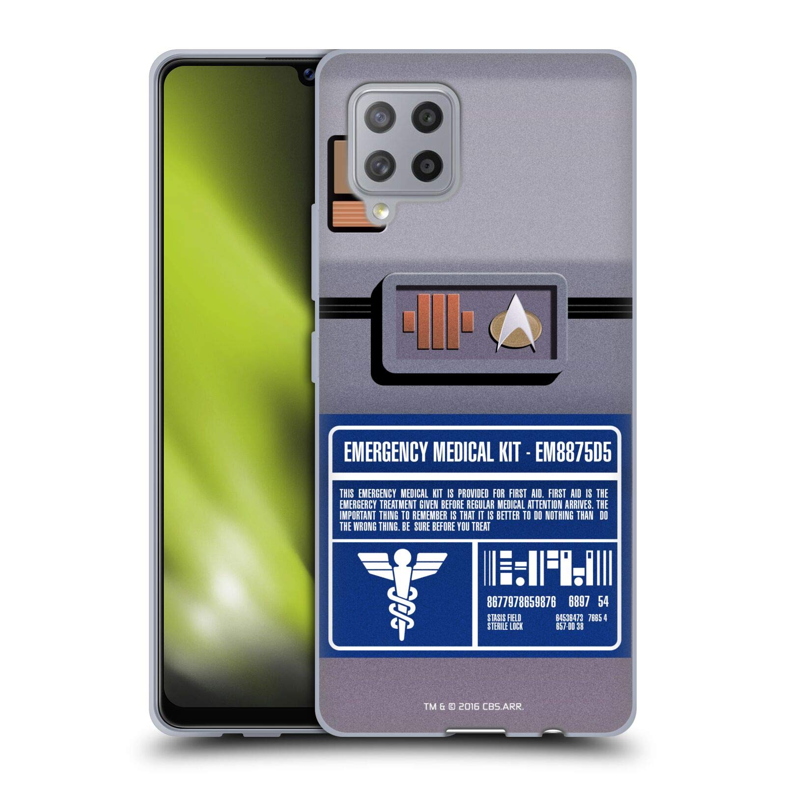 Officially Licensed Star Trek Medical Kit Gadgets TNG Soft Gel Case for Samsung Galaxy A42 5G (2020) | Head Case Designs | Perfect for Trekkie Fans & Sci-Fi Enthusiasts | Protective Phone Cover for Daily Use & Cosplay