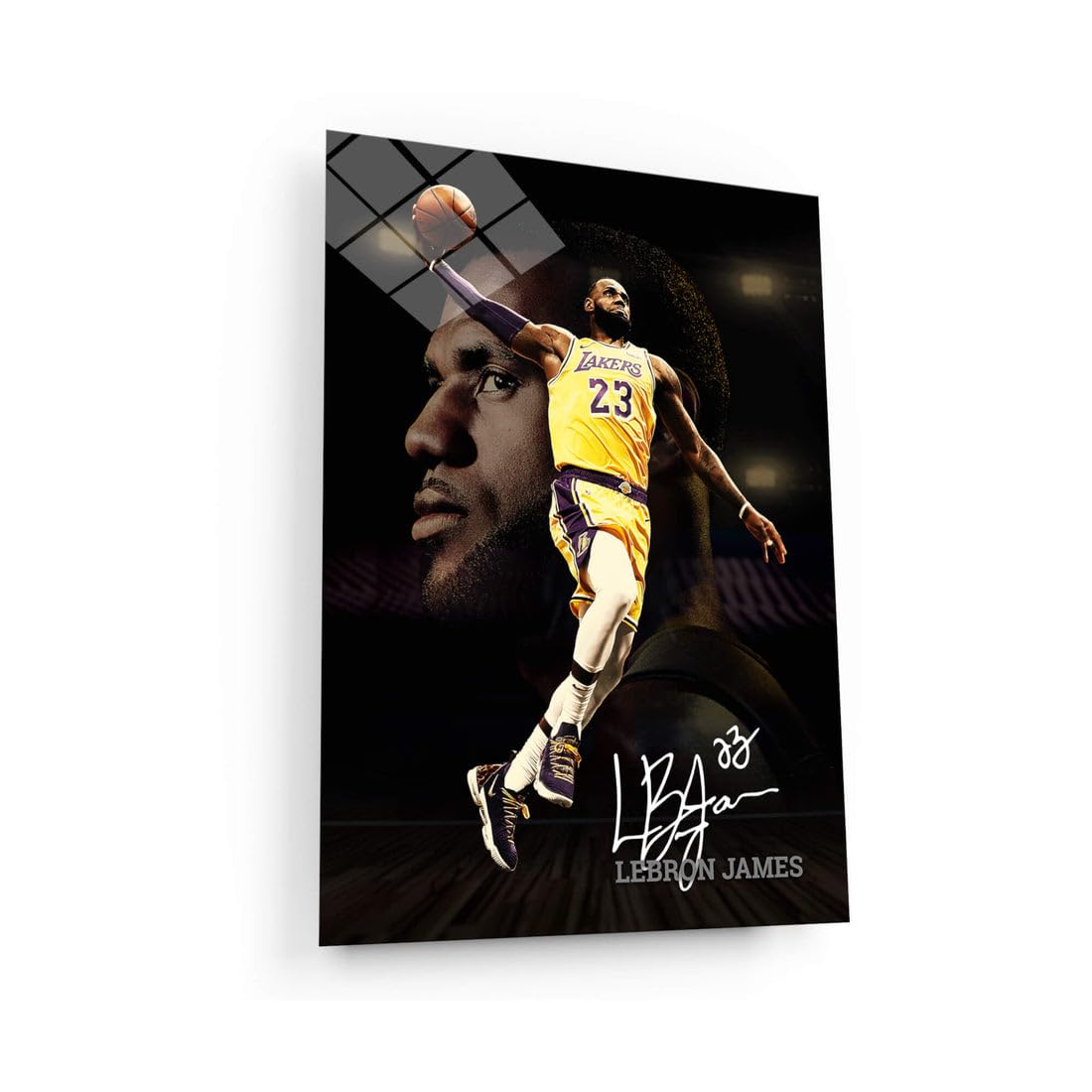 LeBron James Record-Breaking Shot Canvas Poster - Los Angeles Lakers Wall Art for Man Cave, Kids Room, Game Room & Bar Decor - Perfect for Basketball Fans & Sports Memorabilia Collectors