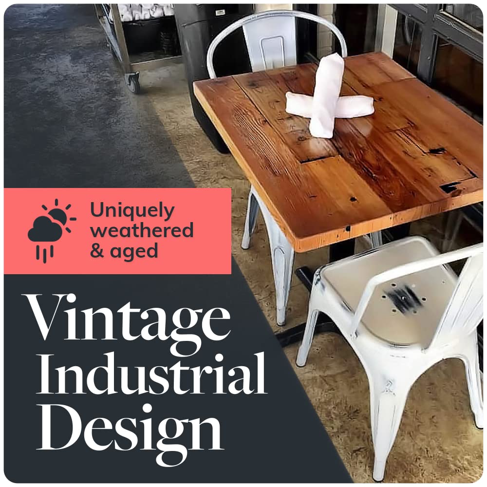 Reclaimed Wood Table Top 24x42 - Rustic Recycled Wooden Surface for Kitchen, Dining & Coffee Tables | Eco-Friendly Home Decor & Farmhouse Style Furniture