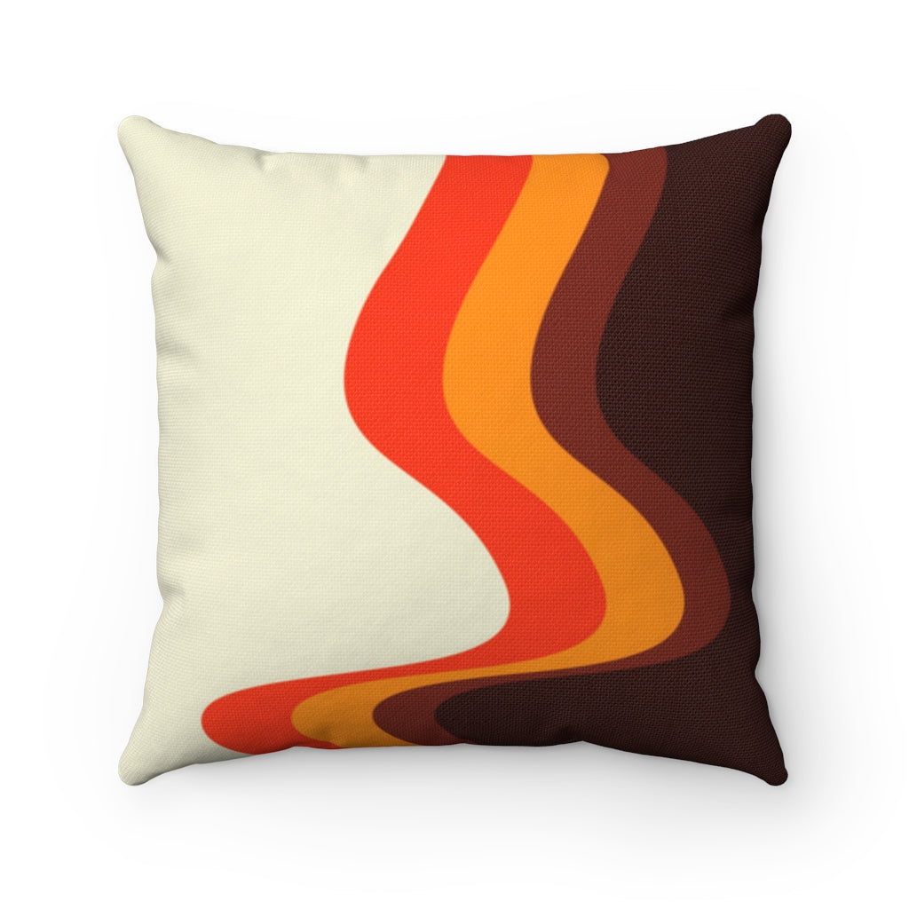Retro Groovy Throw Pillow Cover Set - Soft Spun Polyester Square Decorative Cushion for Living Room, Bedroom, Sofa & Home Decor