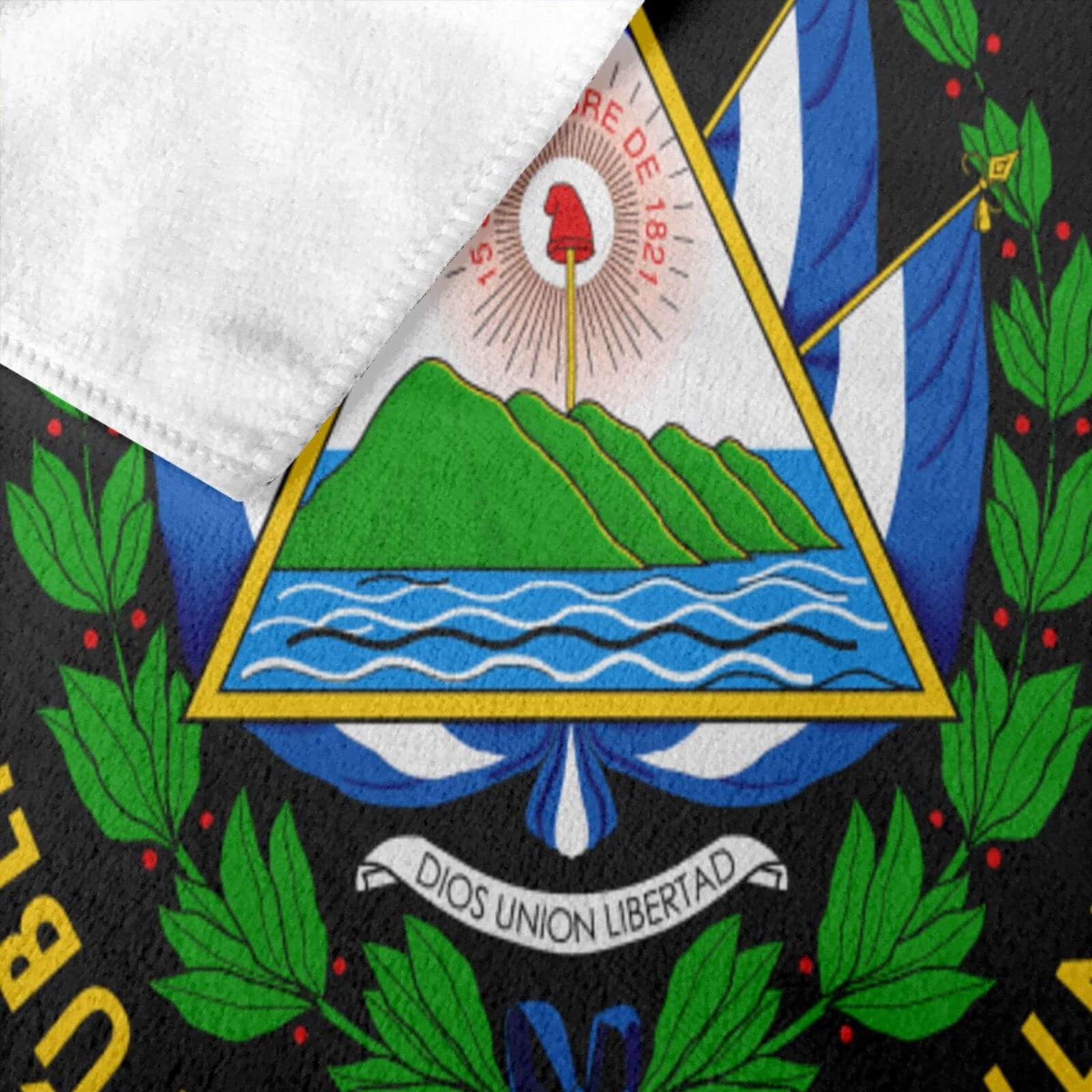 El Salvador Coat of Arms Bath Towel - Extra Large Absorbent Quick Dry Beach & Pool Towel - Soft Swim Towel for Vacation, Gym, Yoga, Travel