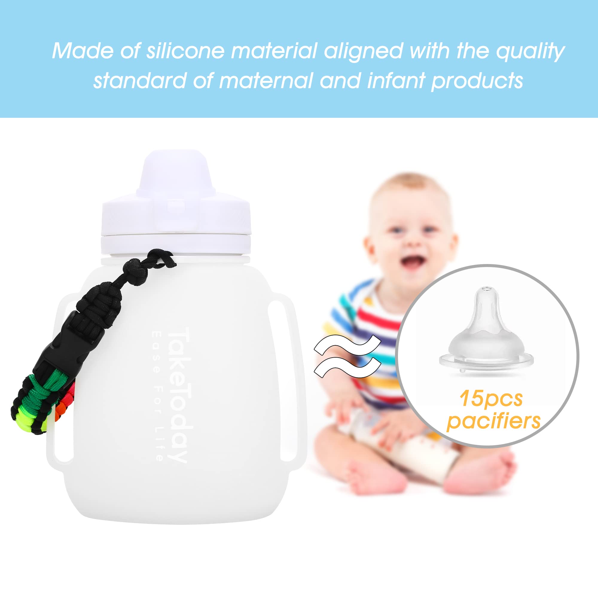 1.2L (40oz) Motivational Collapsible Water Bottle with Straw & Paracord Handle - Reusable Silicone Sports Jug with Time Marker, Leakproof Design for Yoga, Hiking, Gym & Outdoor Activities