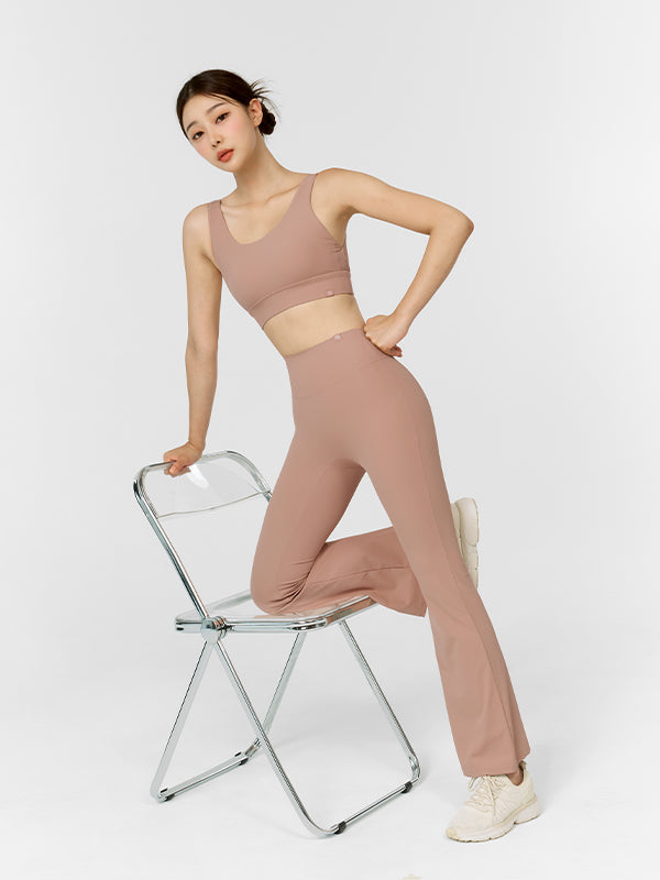 Comfortable Stretch Ribbed Bootcut Pants for Women - Flattering Fit for Work, Casual & Night Out