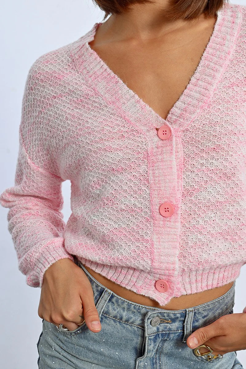 Cropped Knit Cardigan for Women - Light Pink Sweater | Soft & Cozy Open Front Cover-Up | Perfect for Layering, Casual Outfits & Fall Fashion