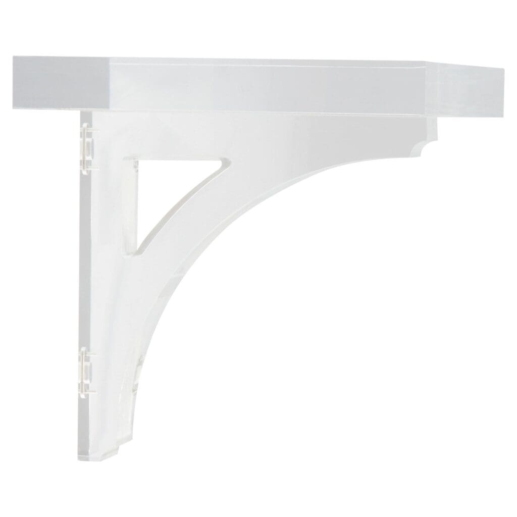 Cyan Design 11710 Glacier Wall Shelf - Clear Glass Floating Shelf for Bathroom, Kitchen, Living Room Decor | Modern Minimalist Storage Solution