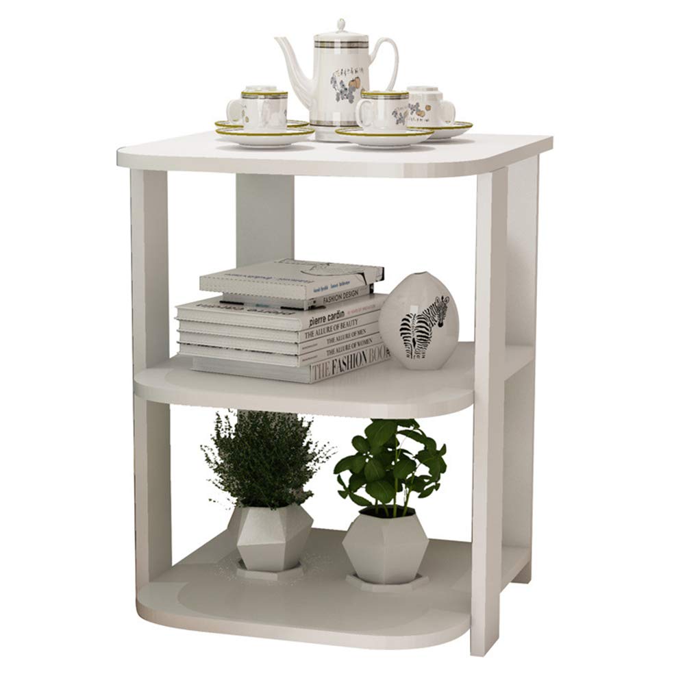 2-Tier Solid Wood Side Table with Storage Shelf - 20