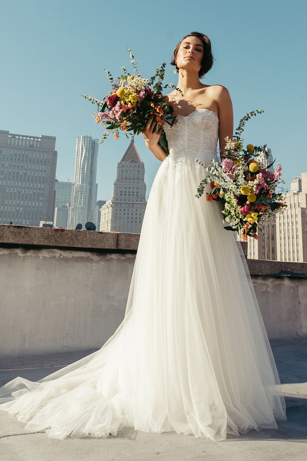 Jenny Yoo Jessilyn Wedding Gown - Elegant A-Line Bridal Dress with Lace Details for Church Ceremony & Formal Events