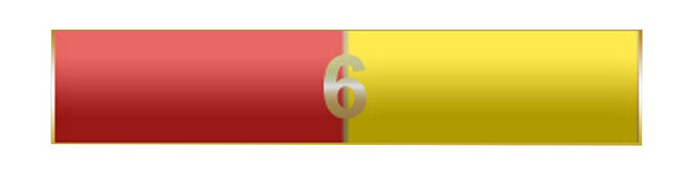 6 Years of Service Red and Yellow Citation Bar - Honor Award Ribbon for Police, Military & First Responders - Perfect for Ceremonies, Recognition Events & Uniform Decorations