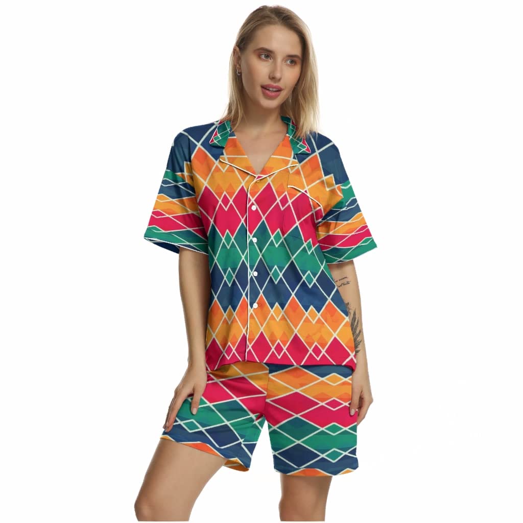 Vintage Silk Pajama Set for Women - Soft Sleepwear for Lounge & Night