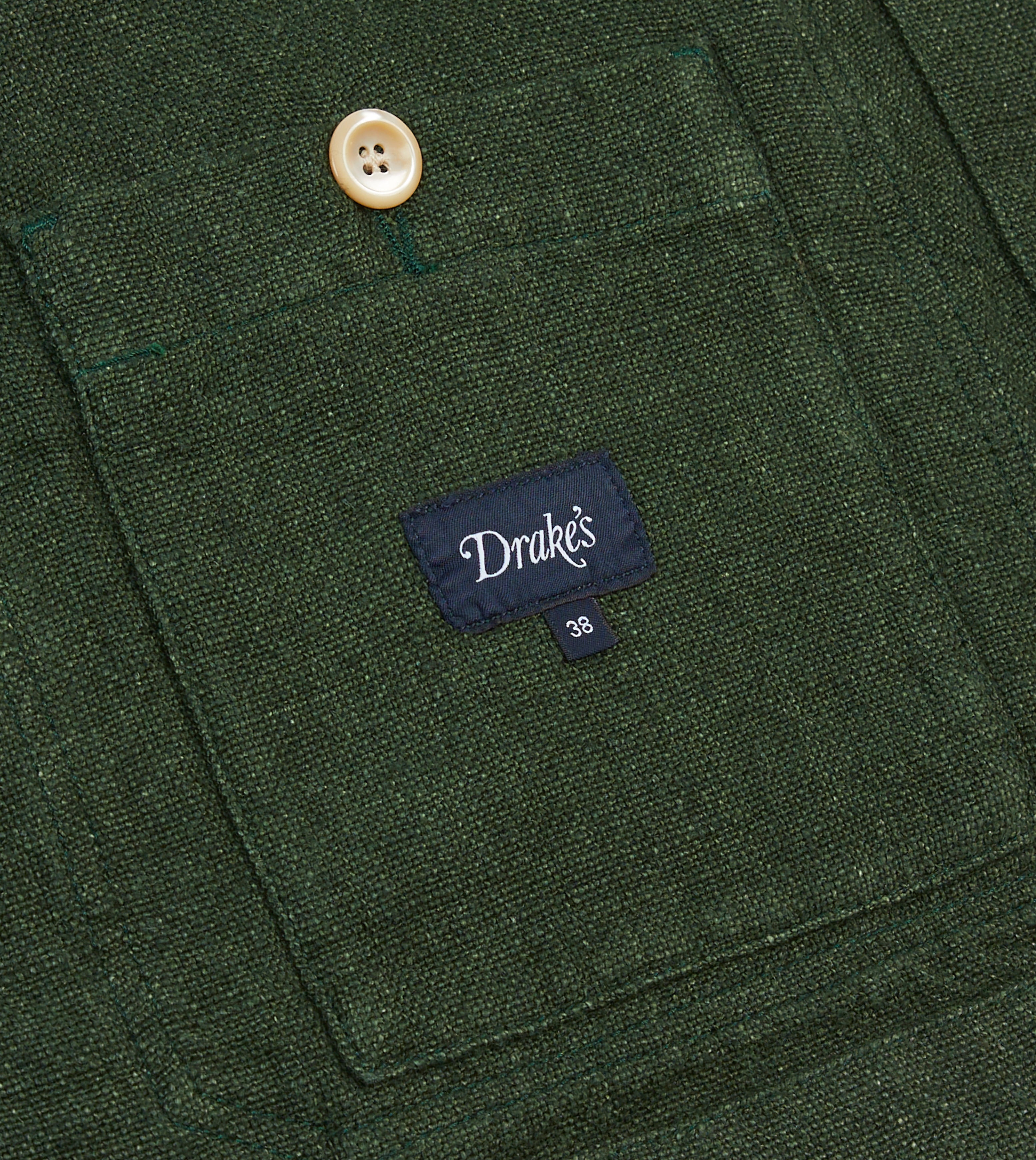 Green Linen Five Pocket Chore Jacket for Men - Durable Workwear for Gardening, Farming & Outdoor Activities