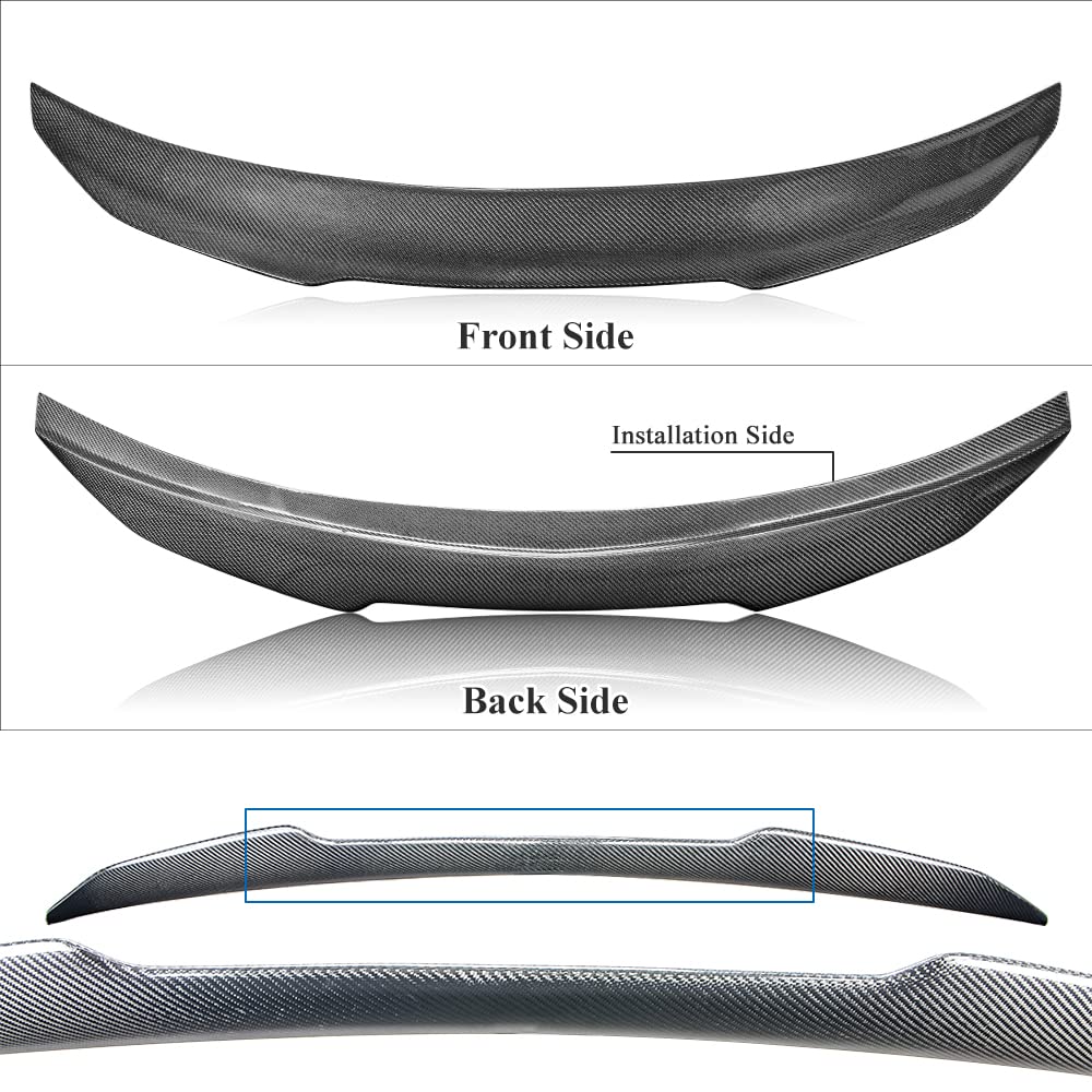 Premium AeroBon Real Carbon Fiber Trunk Spoiler for 2017-2024 Alfa Romeo Giulia Sedan - H Style Rear Wing - Enhances Aerodynamics & Sporty Look - Perfect for Car Enthusiasts & Racing Enthusiasts