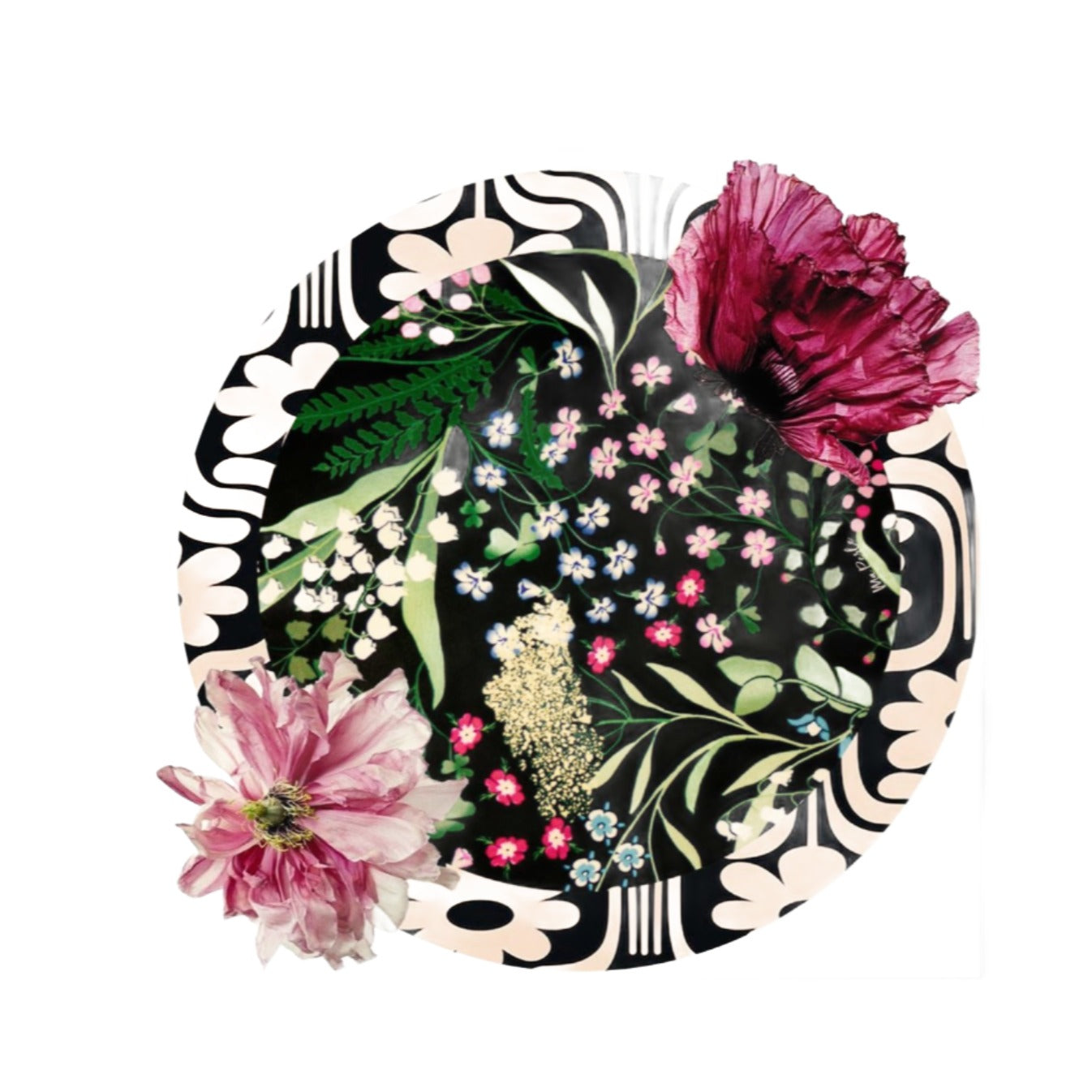 Biba Round Small Placemats Set of 2 - Non-Slip Table Mats for Dining, Kitchen, or Party Decor - Perfect for Everyday Use and Special Occasions