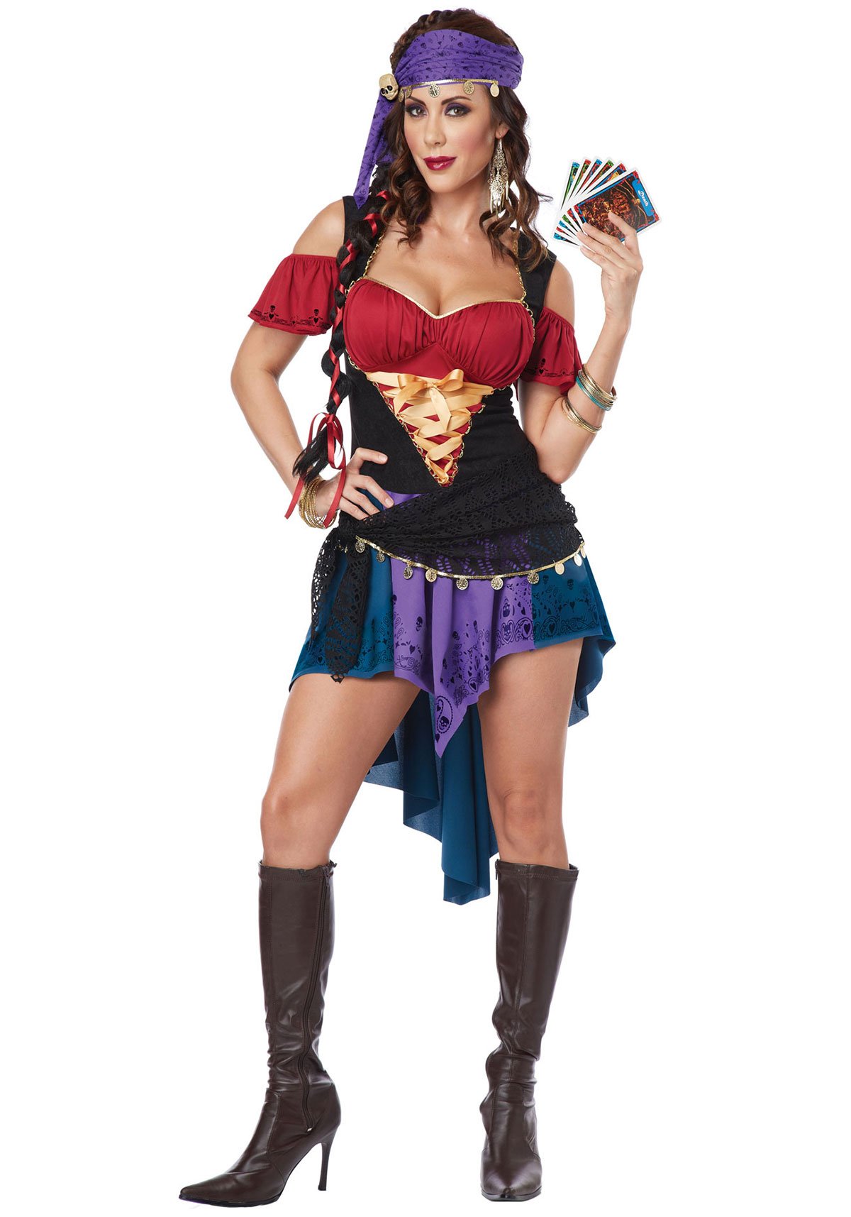 California Costumes Women's Eye Candy - Exotic Gypsy Adult Costume for Halloween, Cosplay & Themed Parties | Sexy Belly Dance Outfit with Jeweled Top & Flowy Skirt | Perfect for Renaissance Fairs & Carnival Events