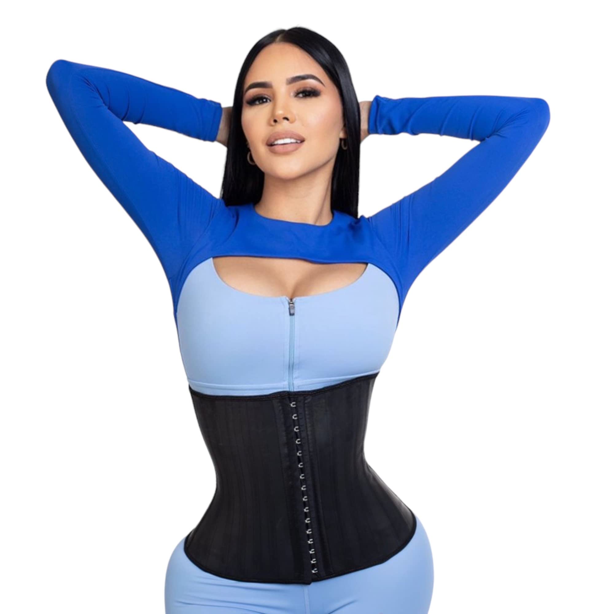 Colombian Latex Waist Trainer & Body Shaper Belt - Slimming Corset for Tummy Control - Perfect for Postpartum, Weight Loss & Workouts