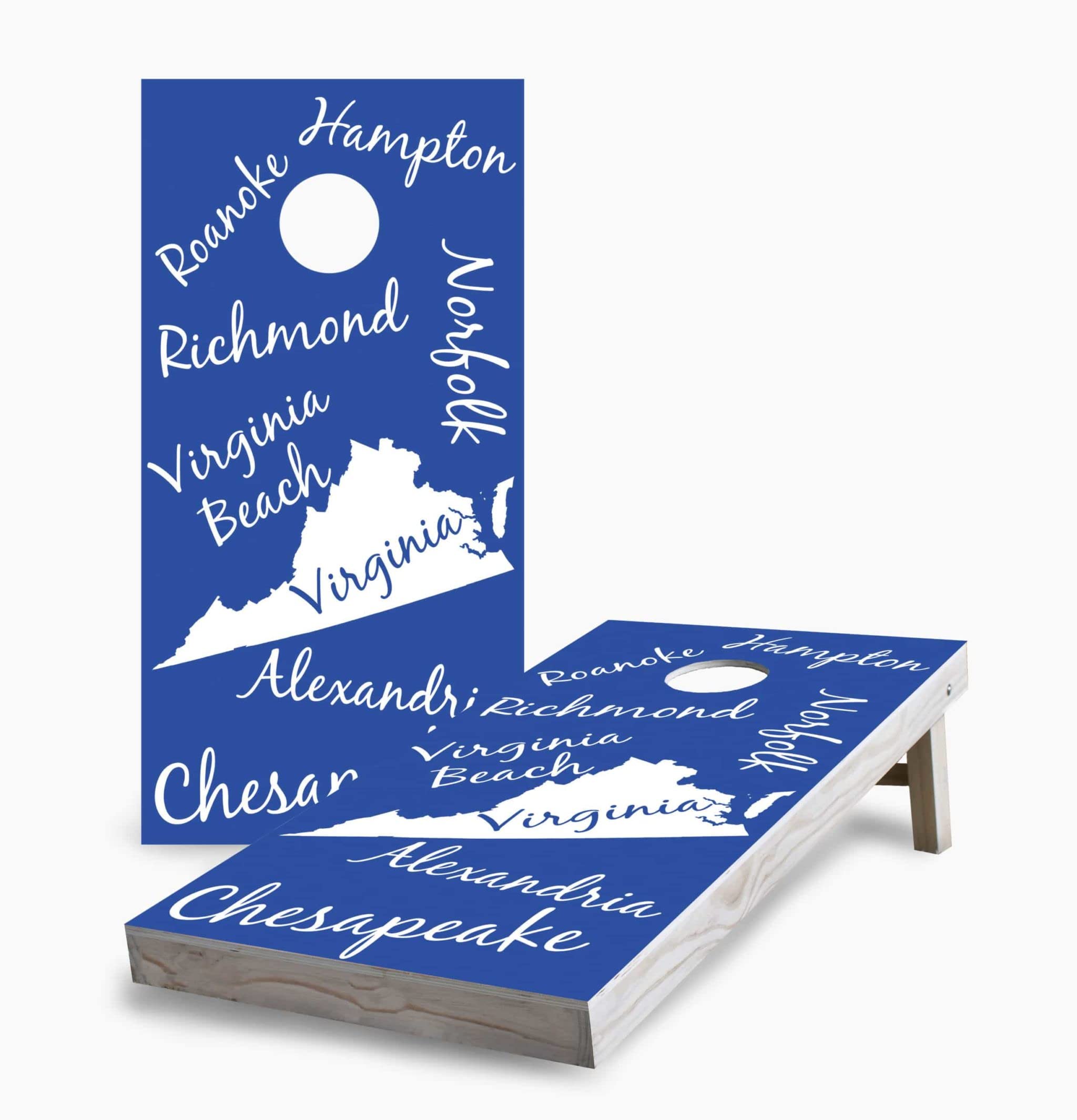 Virginia State Pride Corn Hole Board Game Set - 2 Boards & 8 Bags - Perfect for Tailgating, Backyard BBQs, and Outdoor Parties