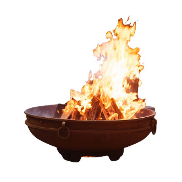 Emperor Fire Pit - Outdoor Wood Burning Fire Pit for Backyard, Patio & Camping - Heavy Duty Steel Fire Pit with Spark Screen & Poker - Perfect for Bonfires, S'mores & Outdoor Gatherings