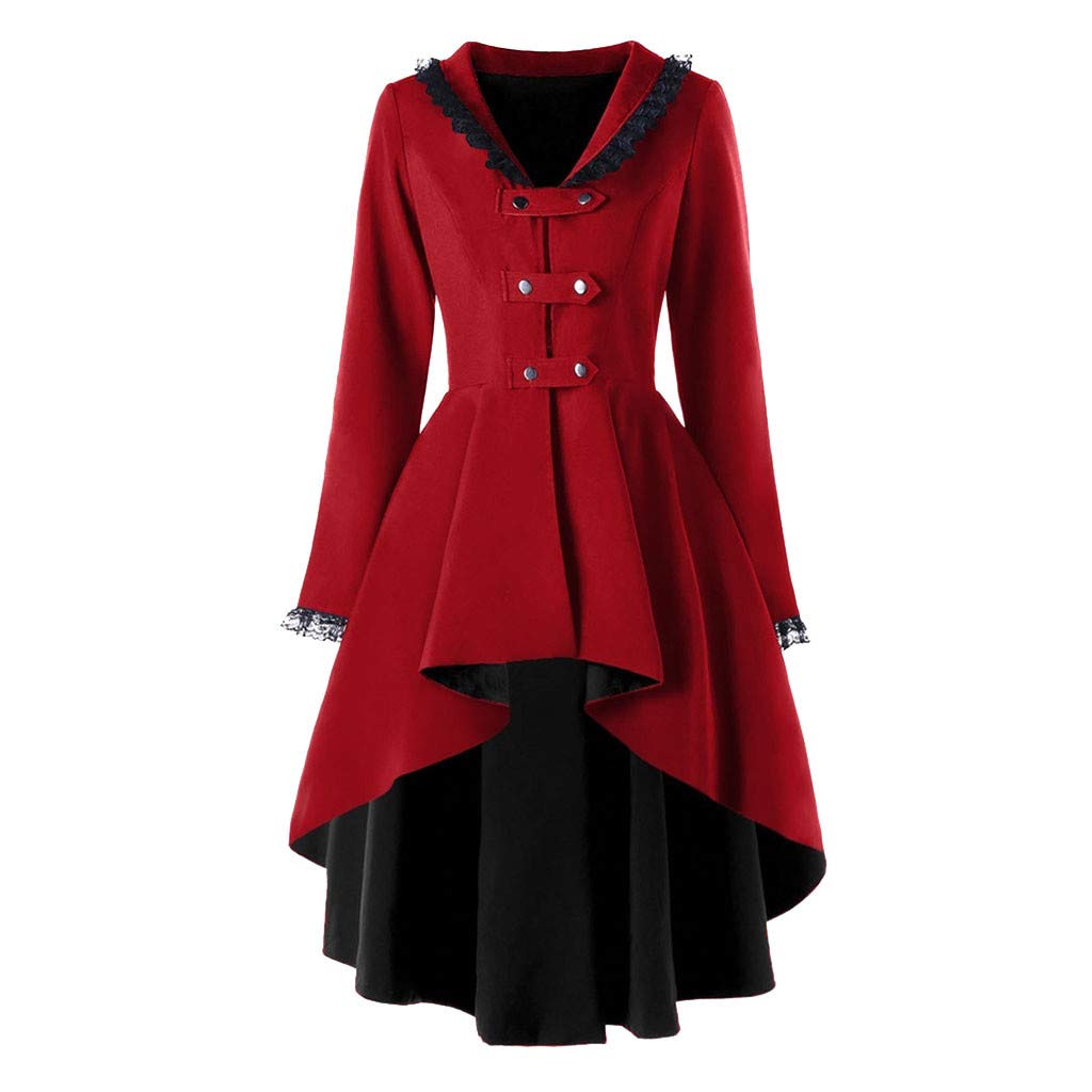 Women's Long Winter Coats - Slim Fit Casual & Formal Lace-Spliced Top Outerwear for Cold Weather | Office, Party & Everyday Wear