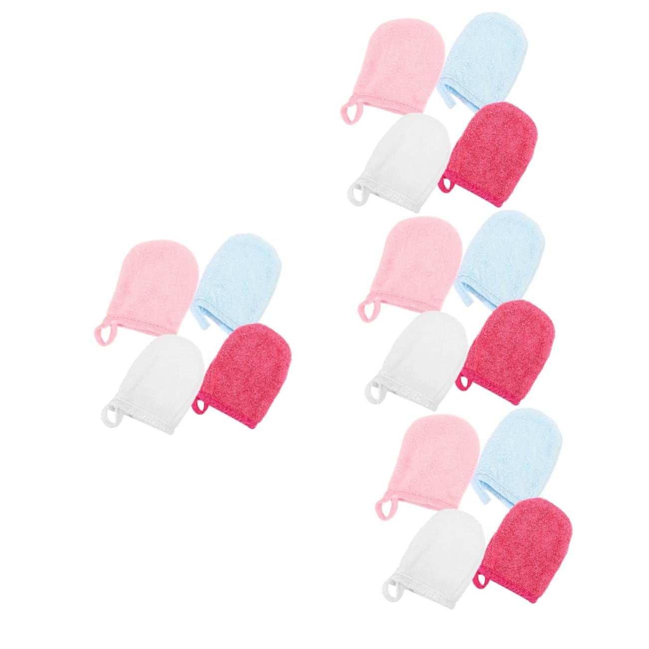 NOLITOY 16 Pcs Reusable Makeup Remover Gloves - Soft Cleansing Fingertips for Gentle Face Wash, Night Moisturizing & Makeup Removal - Hypoallergenic Fiber Towel Gloves for Sensitive Skin | Perfect for Travel, Spa & Daily Skincare Routine