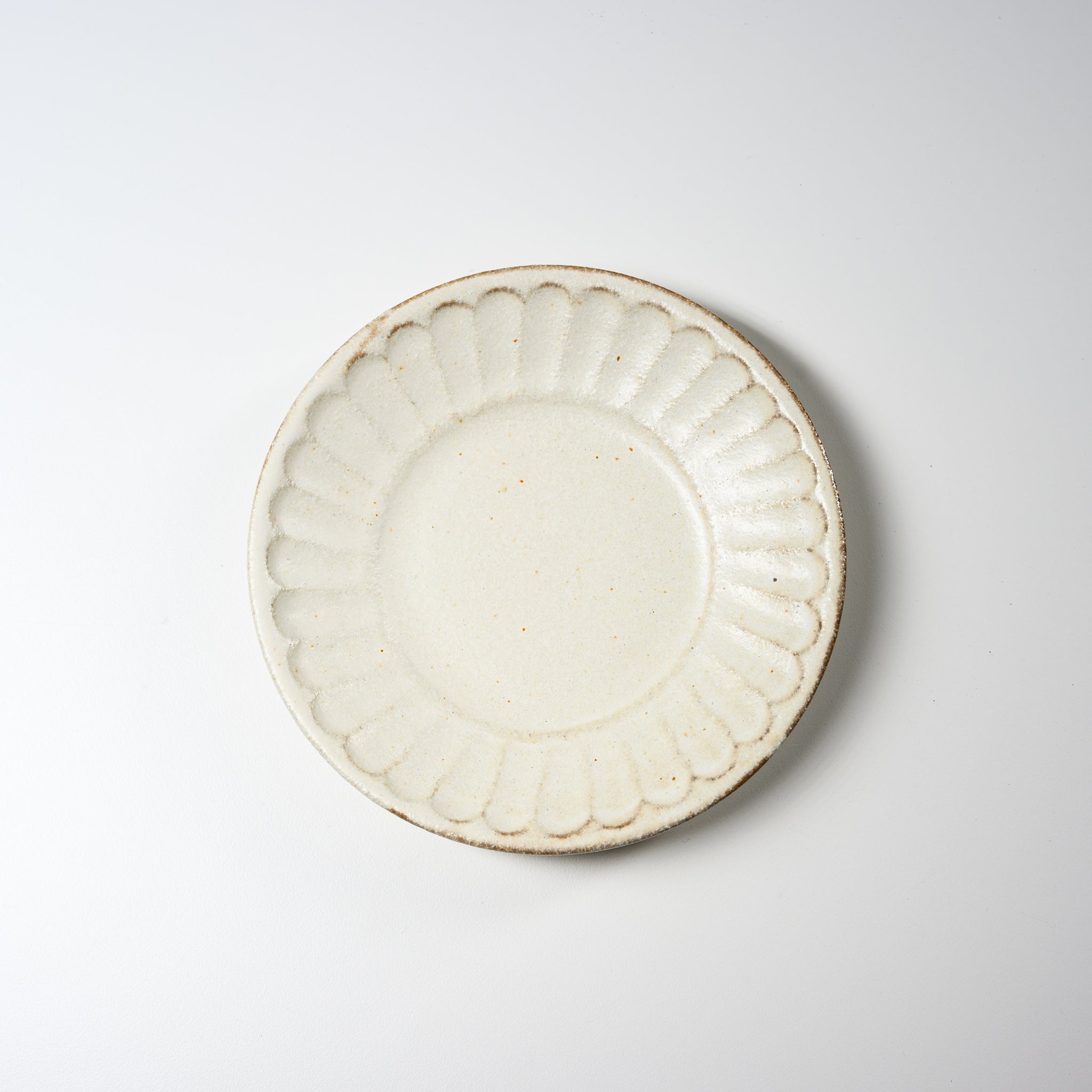 Wakasama Kiln Kinari Plate & Cup Saucer Set - 15cm Handcrafted Ceramic Dish for Tea, Coffee & Desserts | Japanese Pottery for Elegant Dining & Gift Giving