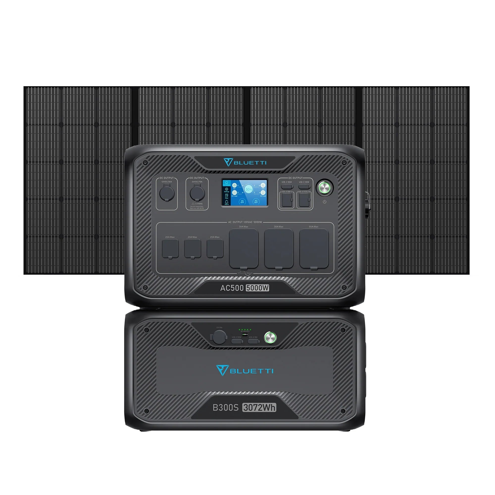 BLUETTI AC500 + B300/B300S Solar Generator | 3000W 5000Wh Home Battery Backup Power Station for Emergency, Camping & Off-Grid Living