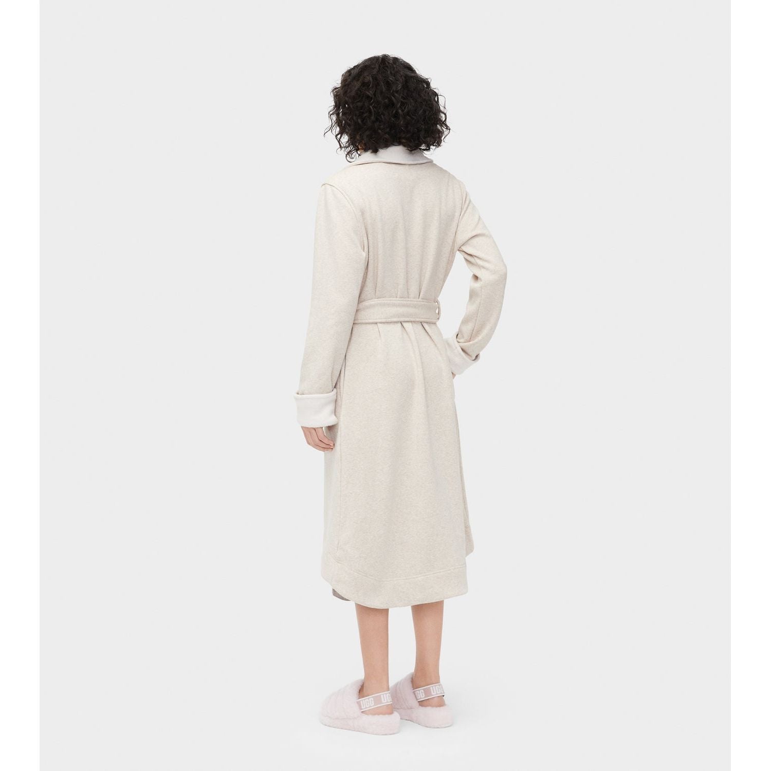 UGG Women's Duffield II Robe in Oatmeal Heather - Cozy Fleece Bathrobe for Women, Soft Plush Loungewear - Perfect for Spa Days, Relaxing at Home & Winter Comfort