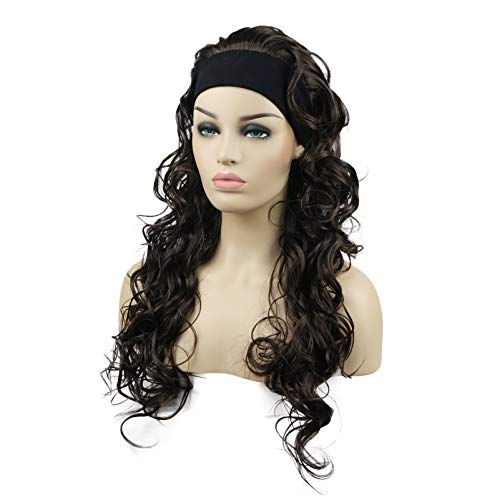 Extra Long Curly Headband Wig for Women - Soft & Natural Looking Synthetic Hair - Perfect for Cosplay, Costume Parties & Daily Fashion