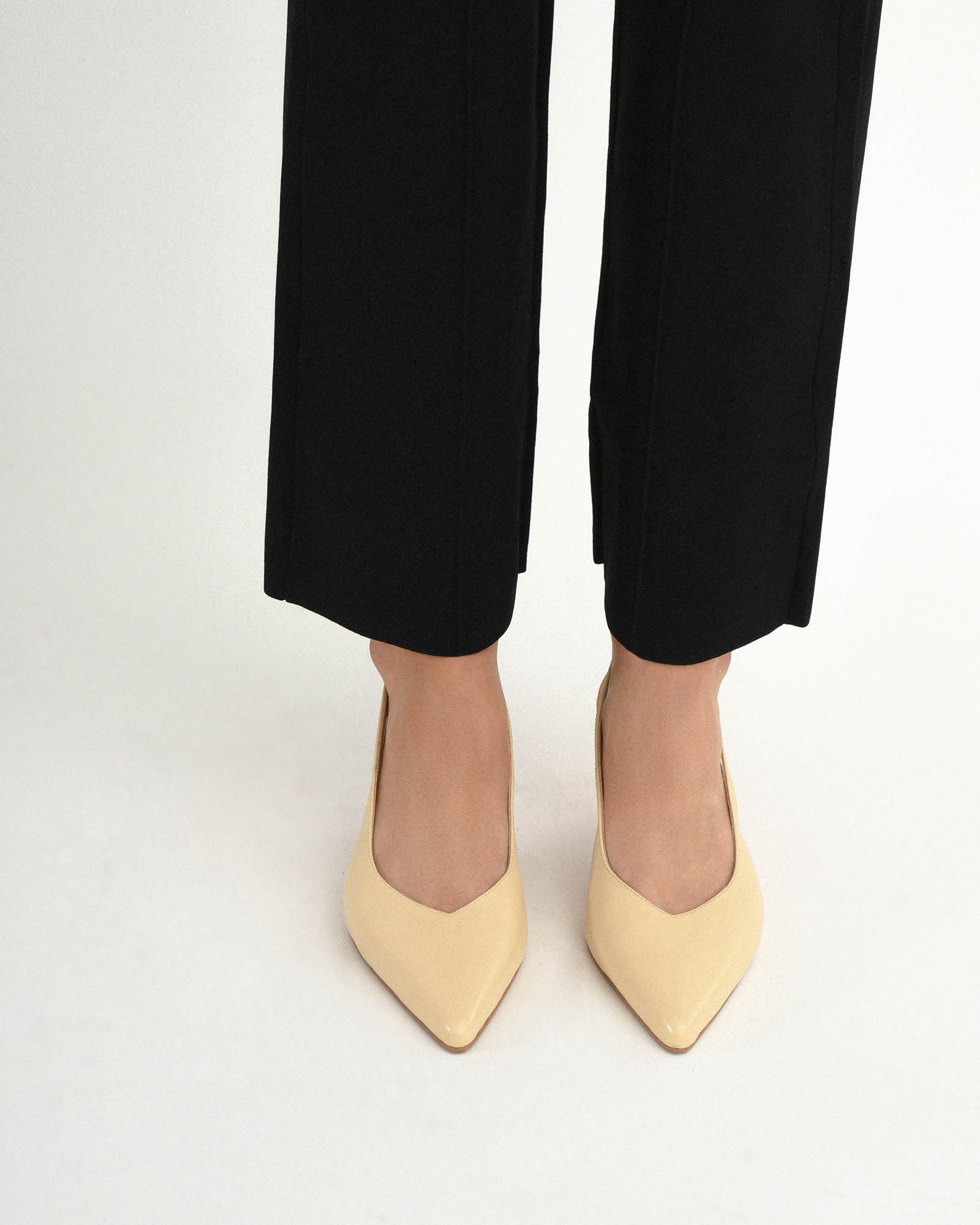 Julian Women's Mid Heel Pumps - Genuine Butter Leather Dress Shoes for Work, Office & Special Occasions