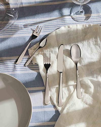 Alessi Nuovo 5-Piece Milano Stainless Steel Cutlery Set - Elegant Flatware for Fine Dining & Dinner Parties