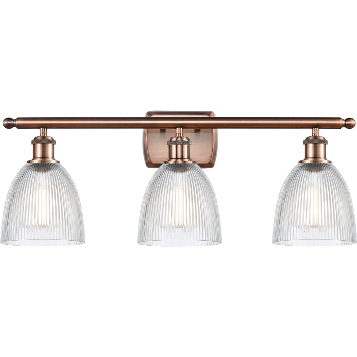 Ballston Collection Antique Copper LED Bath Vanity Light - 3W AC G382 Castile Design for Bathroom, Bedroom & Dressing Room | Energy Efficient Lighting Fixture