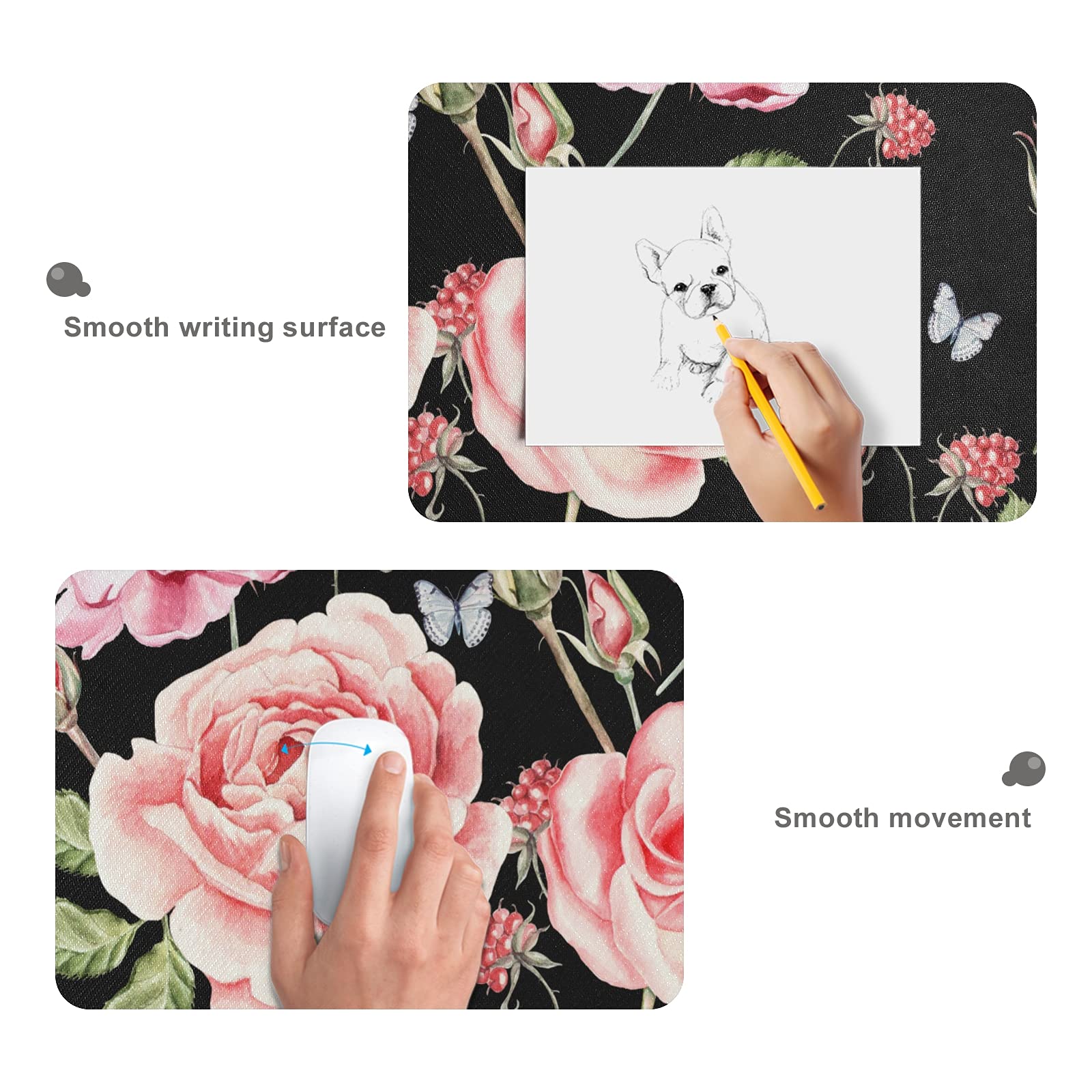 Premium Floral Design Large Extended Gaming Mouse Pad (31.5x11.8x0.12 Inch) - Non-Slip Rubber Base Desk Mat for Office, Home & PC Gaming - Perfect for Workstations, Computer Desks and Ergonomic Setups