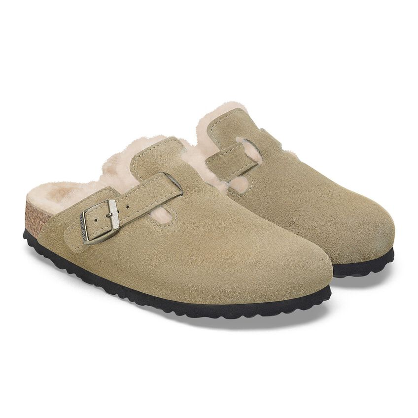 Birkenstock Boston Shearling Suede Leather Clogs - Comfortable Unisex House Shoes for Men & Women - Perfect for Indoor, Outdoor & Relaxation at Home