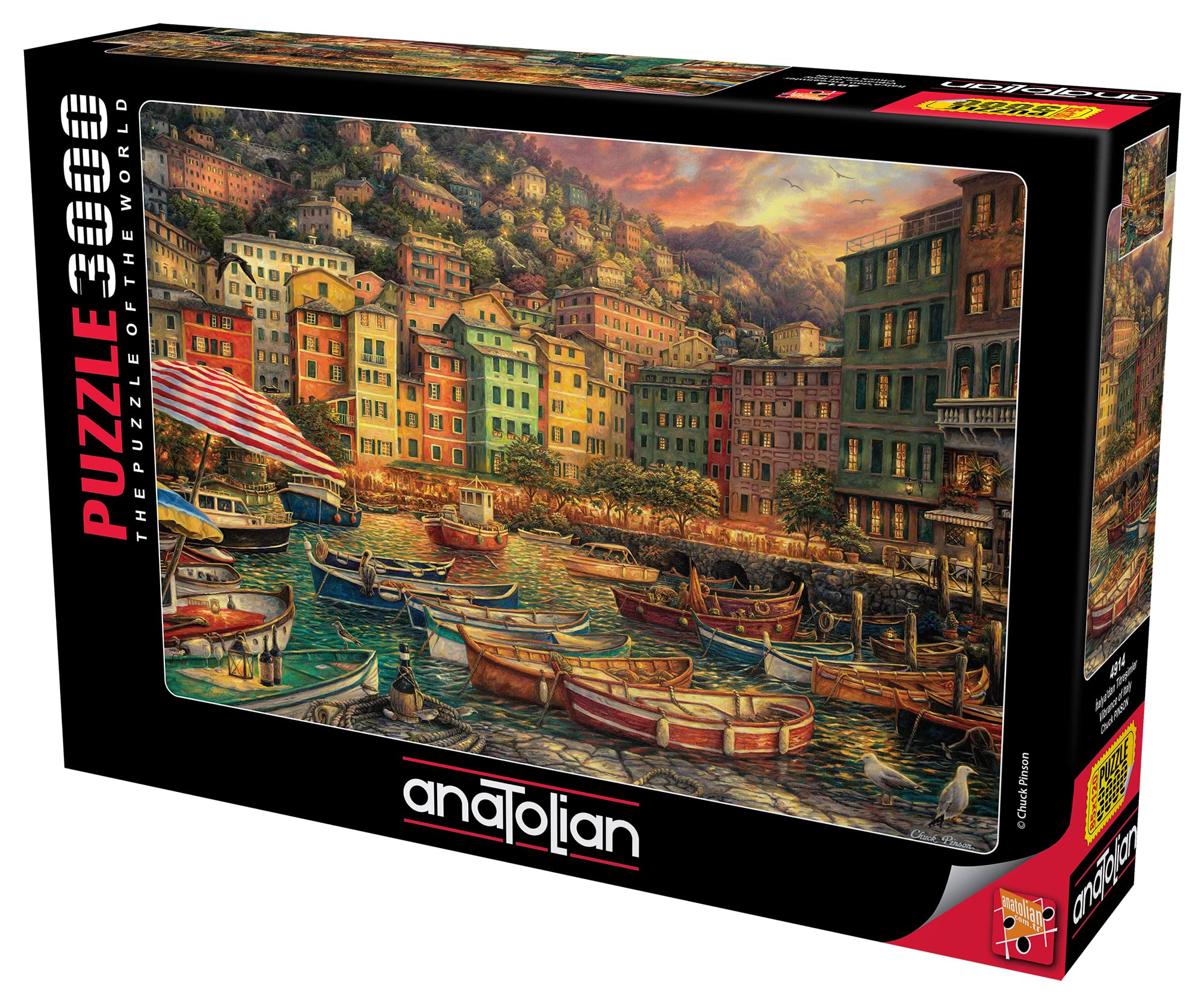 Anatolian Puzzle - Vibrance of Italy, 3000 Piece Jigsaw Puzzle for Adults, 4914 Multicolor Art Challenge | Perfect for Family Game Night & Home Decor