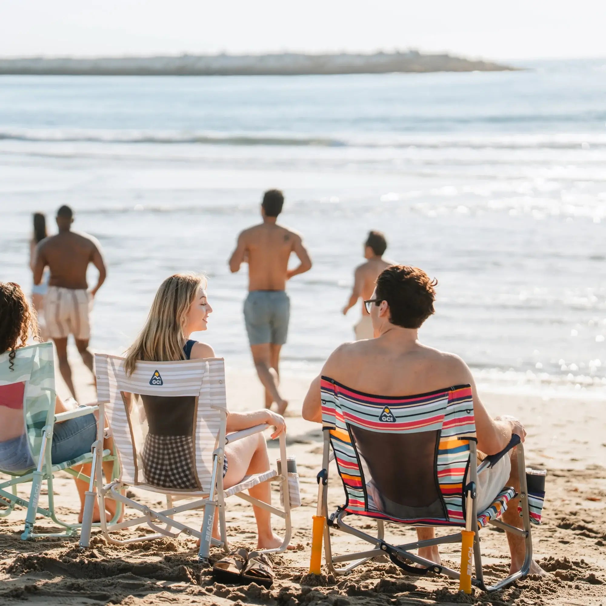 Premium Folding Beach Rocker Chair - Portable & Lightweight for Outdoor Relaxation at Beach, Pool, Camping, and Backyard