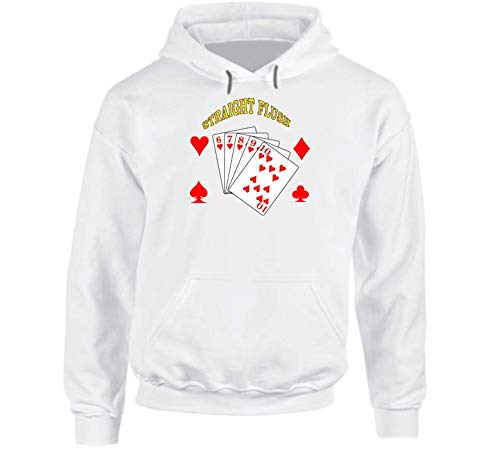Hearts 6-10 Straight Flush Poker Hoodie - Casino & Poker Party Sweatshirt | Comfortable Cotton Blend Pullover for Card Game Lovers | Perfect for Poker Nights, Casino Events & Game Gatherings | Great for Home Poker Games, Casino-Themed Parties & Card Game Enthusiasts | Ideal for Poker Tournaments, Casino Nights, and Card Game Meetups