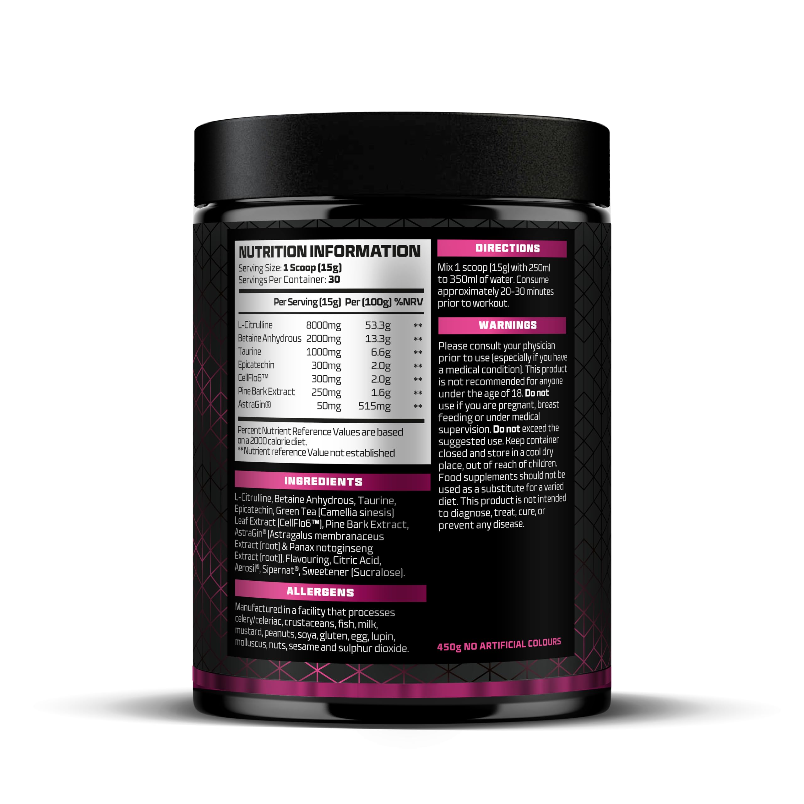 Beast Pharm STIM FREE PUMP Pre Workout Powder 450g - Sour Cherry Flavor | Nitric Oxide Booster for Muscle Pumps & Endurance | Ideal for Gym, Bodybuilding & Fitness Training