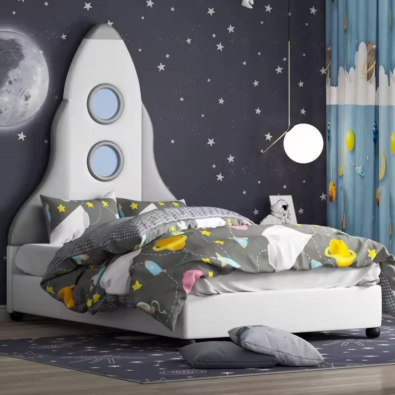 Astronaut Space Themed Kids Bed - Galaxy Decor for Children's Bedroom | Perfect for Space-Themed Room Decor & Playroom Design
