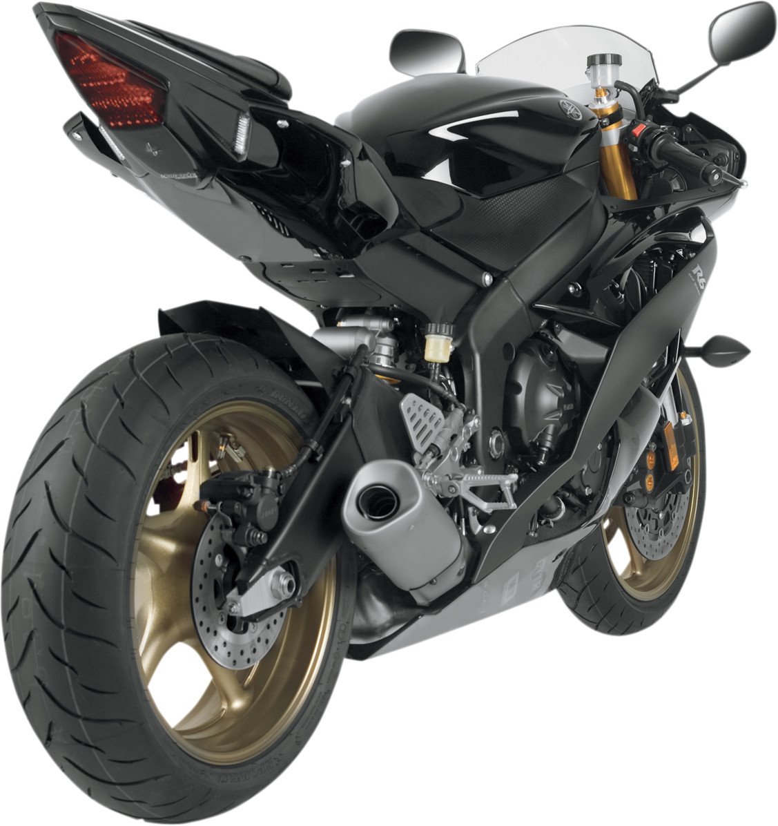 White ABS Undertail with Built-In LED Turn Signals for Motorcycles - Perfect for Custom Bike Builds and Night Riding Safety