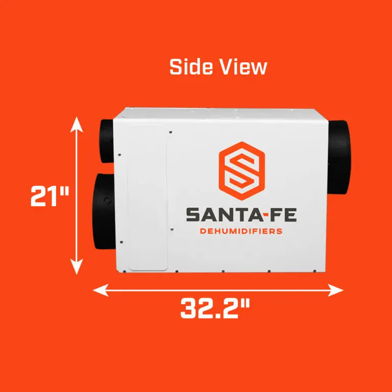 Santa Fe ULTRA120 Whole House Dehumidifier - 120 Pints Capacity for Large Basements & Crawl Spaces - Perfect for Mold Prevention & Humidity Control in Homes up to 5000 Sq Ft