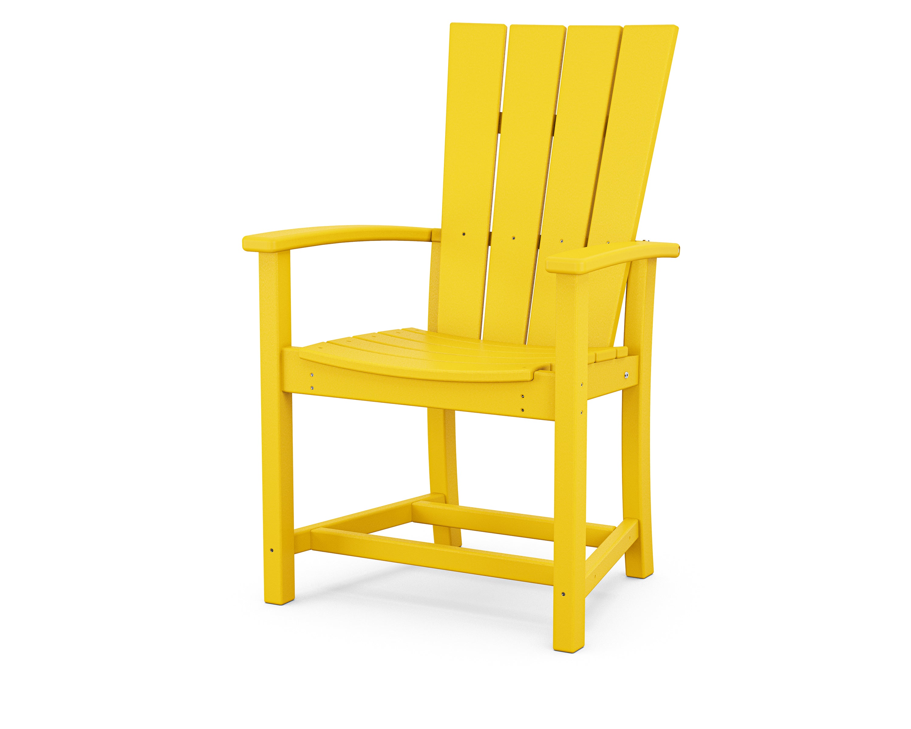 POLYWOOD Quattro Adirondack Dining Chair - Outdoor Patio Furniture, All-Weather Resin, Comfortable Seating for Garden, Poolside & Backyard (Set of 2, White)