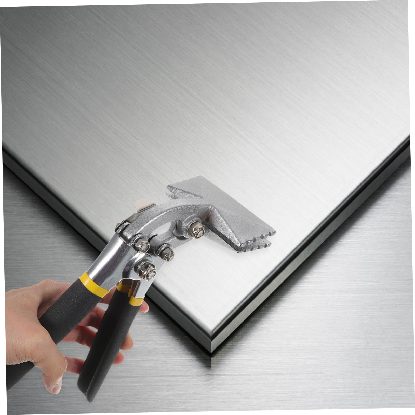 3-in-1 Manual Sheet Metal Seamer & Bender Tool - Duck Bill Pliers for Flattening, Hemming & Bending Steel Sheets - Perfect for HVAC, Automotive Repair & Metalworking Projects