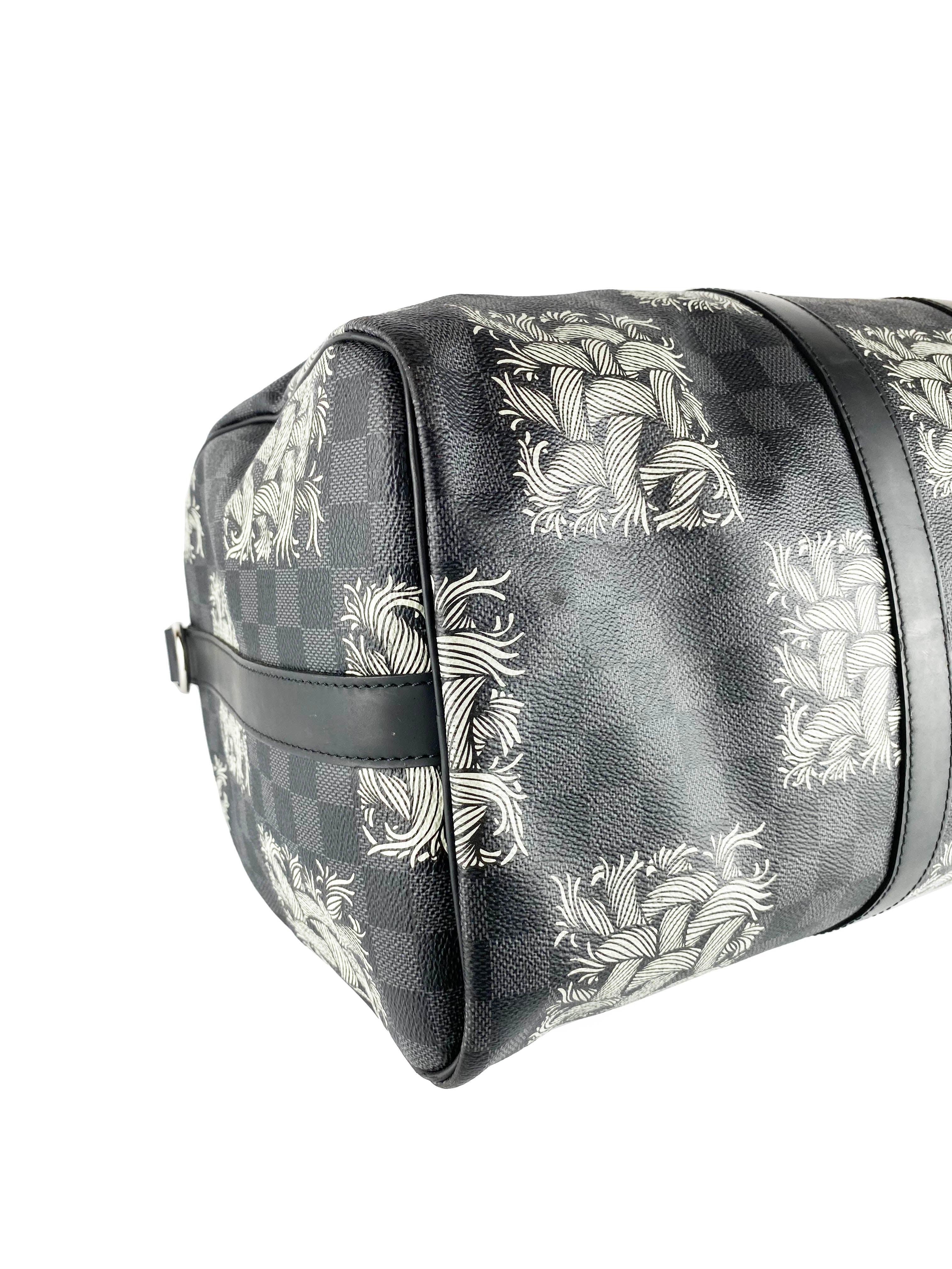 Louis Vuitton x Christopher Nemeth Keepall 45 Travel Duffle Bag - Stylish Designer Carry-On for Weekend Getaways & Business Trips