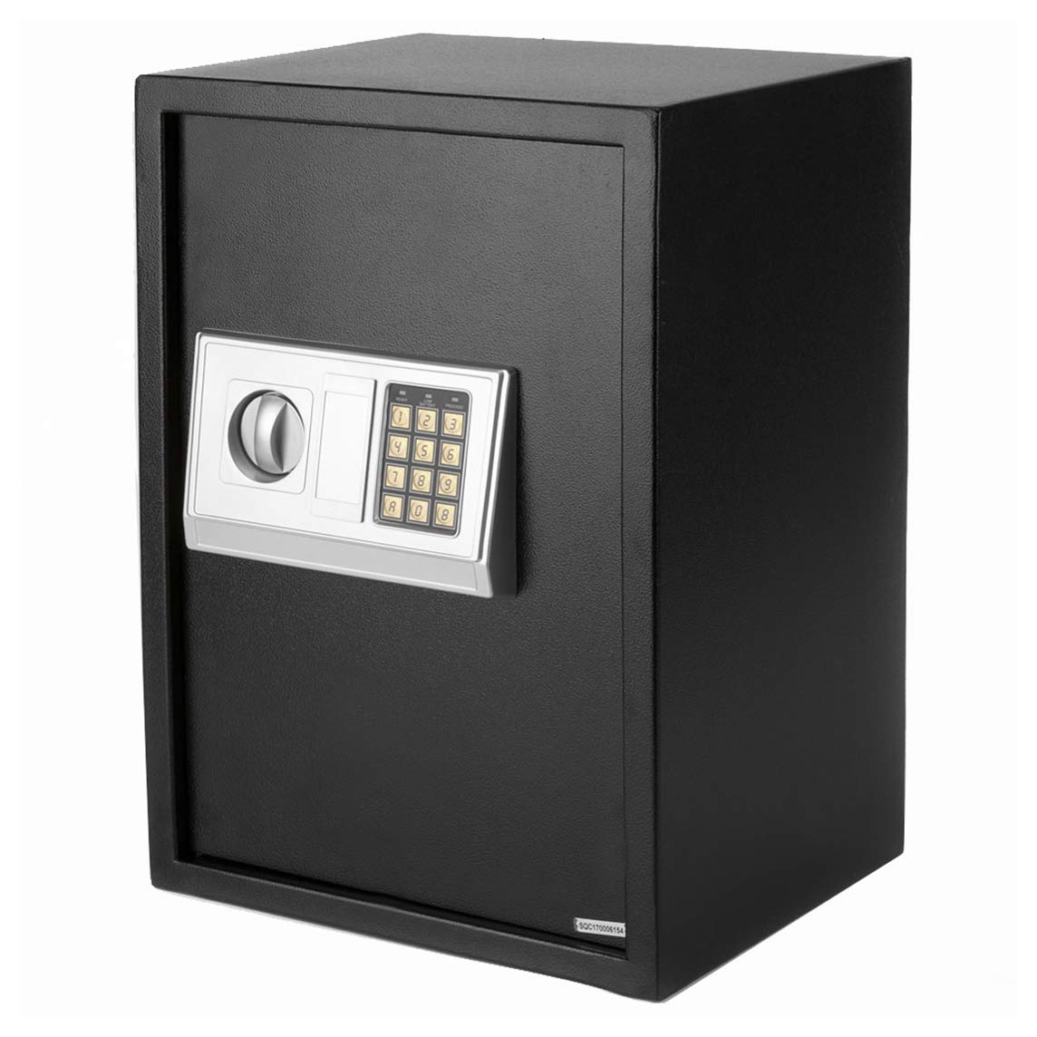 DZMARK Digital Keypad Lock - Electronic Steel Safe Box for Home & Office Security (Black & Silver Gray) | Secure Valuables, Documents & Cash Safely